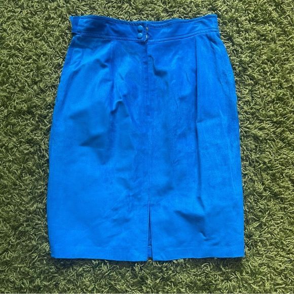 DANIER VINTAGE LEATHER SET BLUE 80S - Picture 10 of 16